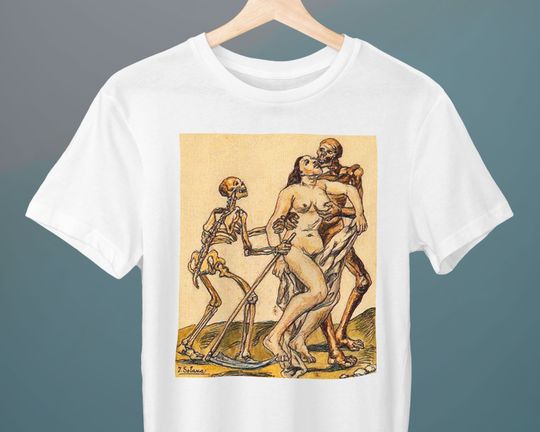 Discover The End of the World, Jose Gutierrez Solana, Unisex T-Shirt, Art T-Shirt, Expressionism, Skull, Skeleton, Halloween T-Shirt