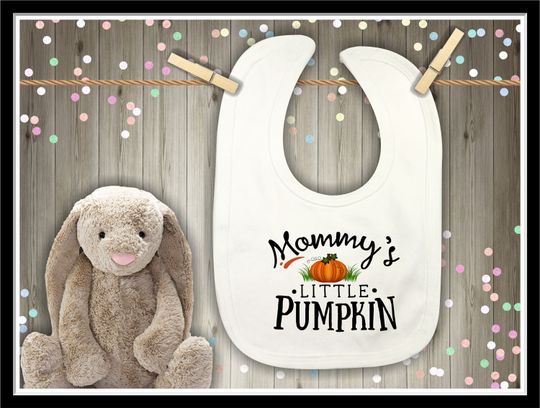 Discover Mommy's Little Pumpkin Baby Bib, Halloween Bib
