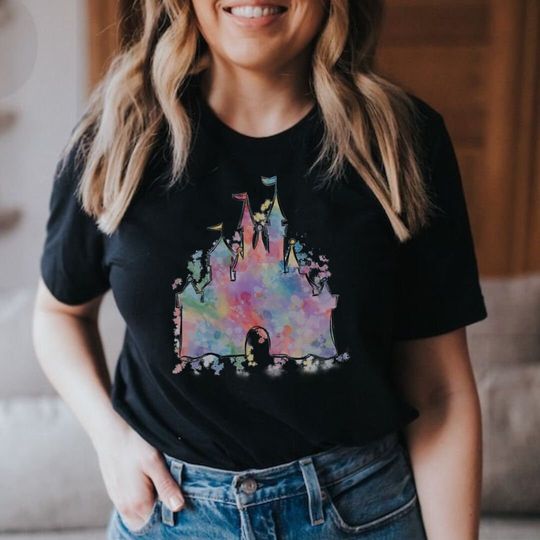 Discover Watercolor Princess Castle Vacation Shirt