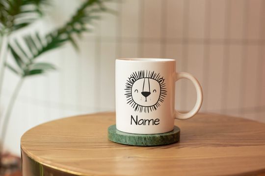 Discover Personalized Lion Mug with Name, Custom Name Mug