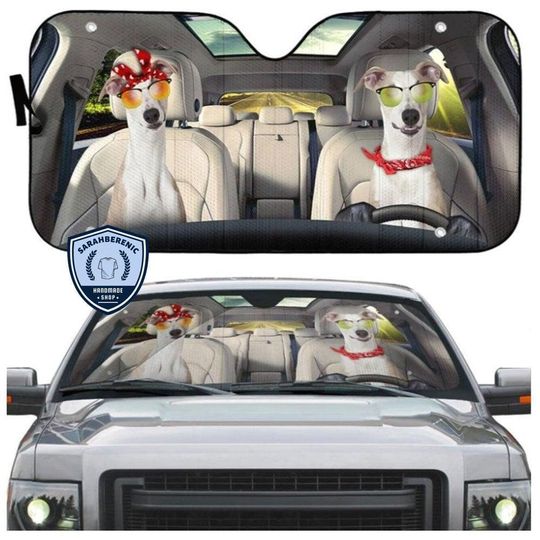 Discover Whippet Dog Car Sun Shade, Whippet Dog Couple Car Shade