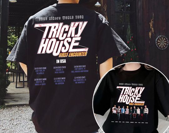 Discover 2023 xikers World Tour TRICKY HOUSE Shirt, Xikers Kpop T Shirt