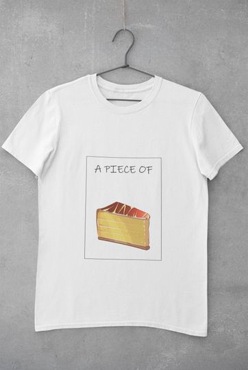 Discover PIECE OF CAKE - Caramel / Illustration Tee / Fun Tshirt / Statement Tshirt