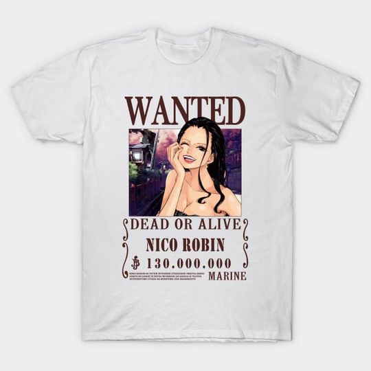 Discover Nico Robin Wanted One Piece Anime T-Shirt