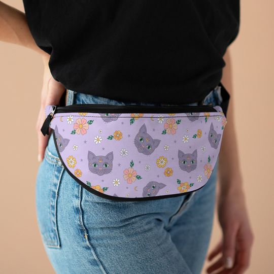 Discover Purple Halloween Cat Fanny Pack - Fall Fanny Pack