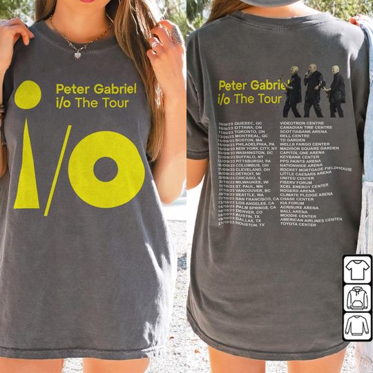 Discover Peter Gabriel 73rd Anniversary 1950-2023 Tour Shirt, io The Tour Music Shirt