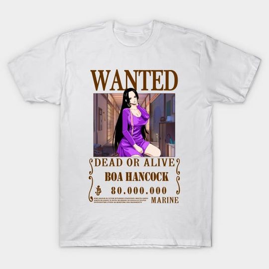 Discover Boa Hancock Wanted One Piece Anime T-Shirt