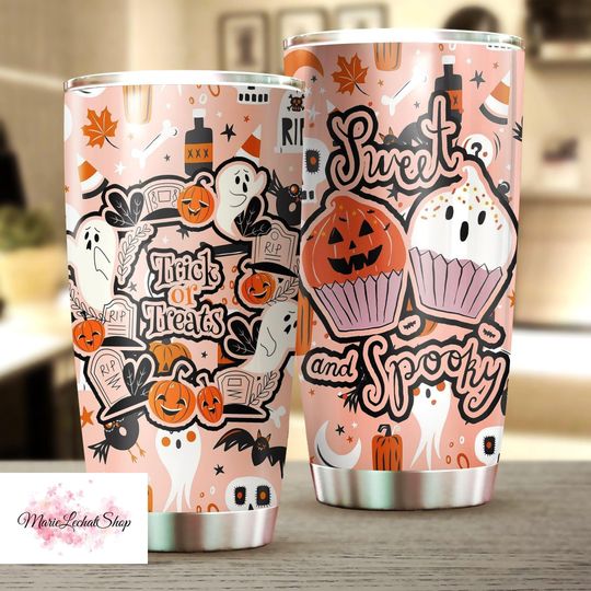 Discover Halloween Tumbler, Trick Or Treats Tumbler, Funny Halloween Tumbler, Pumpkin Tumbler, Hey Boo Tumblers