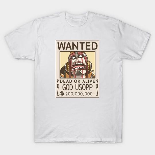 Discover God Usopp Wanted One Piece Anime T-Shirt