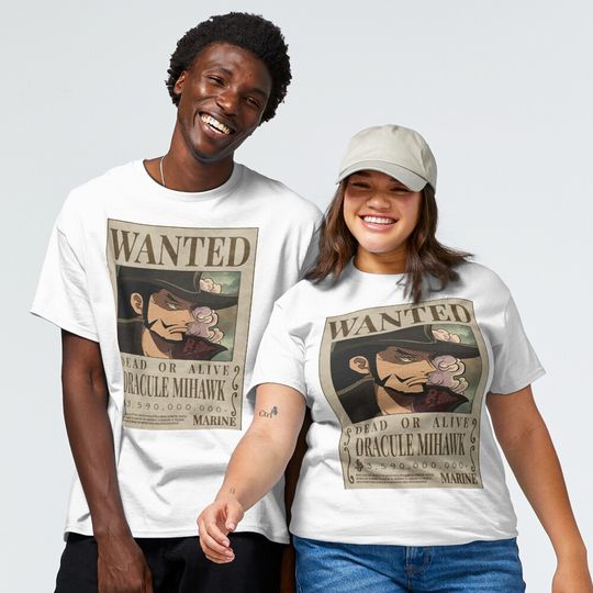 Discover Dracule Mihawk Wanted One Piece Anime T-Shirt