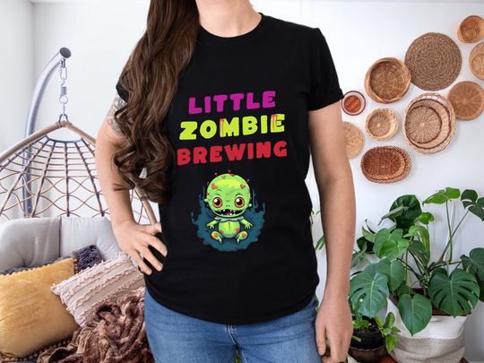 Discover Halloween maternity shirt, Little zombie Brewing, Halloween pregnancy t-shirt