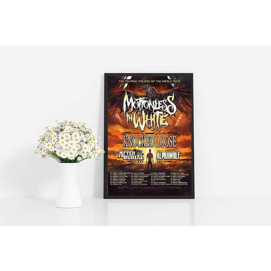 Discover Motionless In White 2023 Tour Poster With Knocked Loose Poster