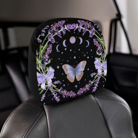 Discover Purple Butterflies Headrest Covers  Car Seat Covers, Auto Accessories