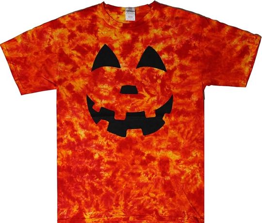 Discover Halloween Pumpkin Tie dye T-shirt