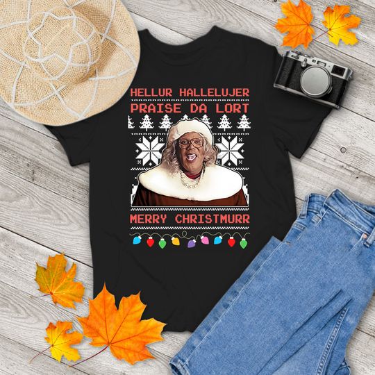 Discover Madea Hellur Hallelujer Praise Da Lort Merry Christmas Vintage T-Shirt