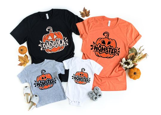 Discover Pumpkin Family Halloween Party Shirt