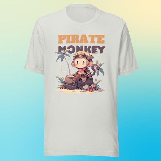 Discover Unisex Pirate Monkey T-shirt - Fun Apparel for Monkey Fans