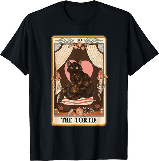 Discover Tortie Cat Tarot Card T-Shirt
