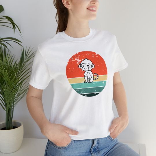 Discover Unisex Jersey Short Sleeve Tee, Vintage monkey t-shirt