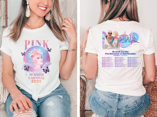Discover P!nk Summer Carnival 2023, Trustfall Album Tee, Pink Singer Tour, Music Festival