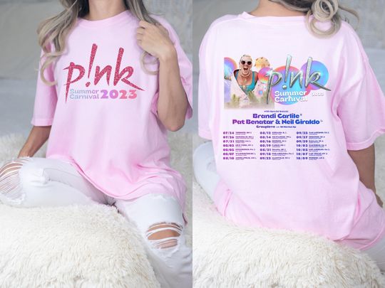 Discover P!nk Summer Carnival 2023, Trustfall Album Tee, Pink Singer Tour, Music Festival