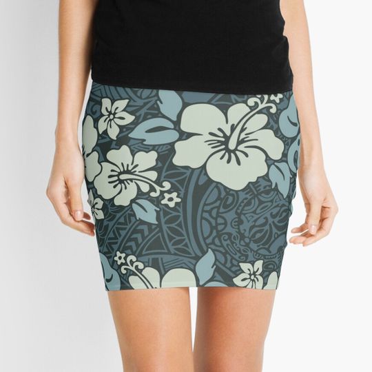 Discover Tropical Floral Hibiscus Mini Skirt