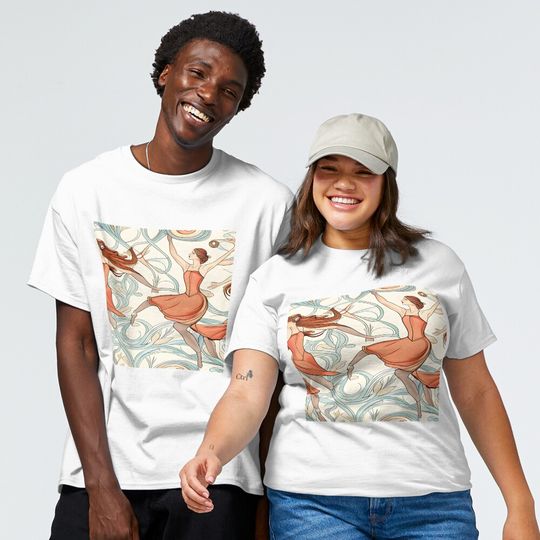 Discover Ballet Dancer Ballerina Art Nouveau Classic T-Shirt