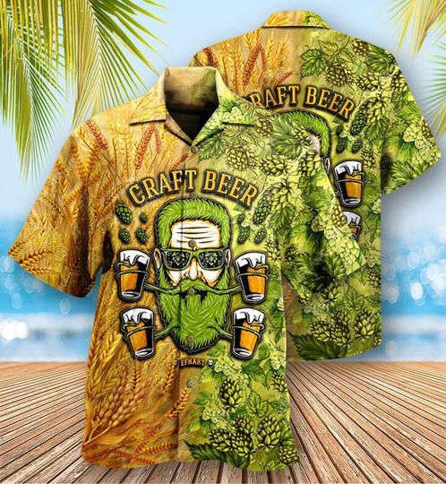 Discover Craft Beer Enthusiast Aloha Shirt