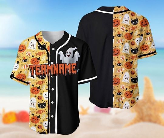 Discover Pumpkin Halloween Baseball Jersey Shirt