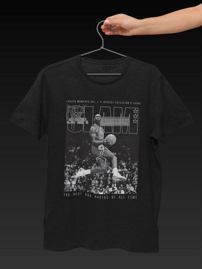 Discover Michael Jordan Black Slam Cover Vintage Graphic Tee