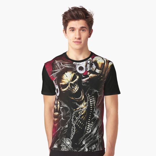 Discover Grim Reaper Gunman 3D T-Shirt