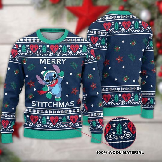 Discover Merry Stitchmas 3D All Over Printed Ugly Sweater