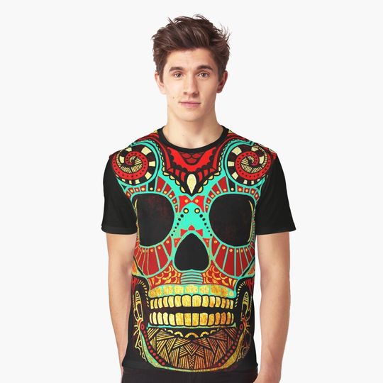 Discover Grunge Skull 3D T-Shirt