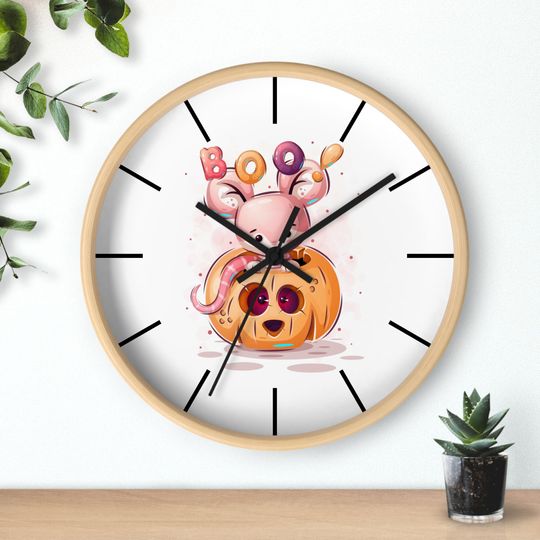 Discover Peek a Boo Pumpkin Wall Clock - Halloween Gift