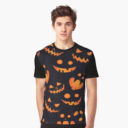 Discover Halloween Scary Pumpkin 3D T-Shirt