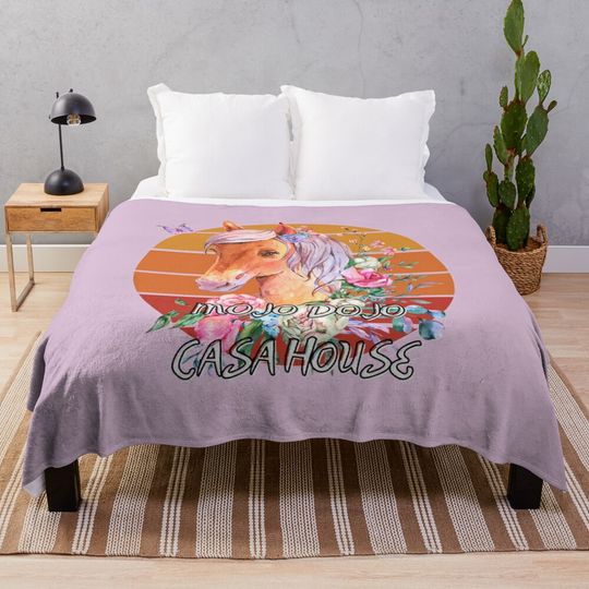 Discover Mojo Dojo Casa House Horse Sun Throw Blanket