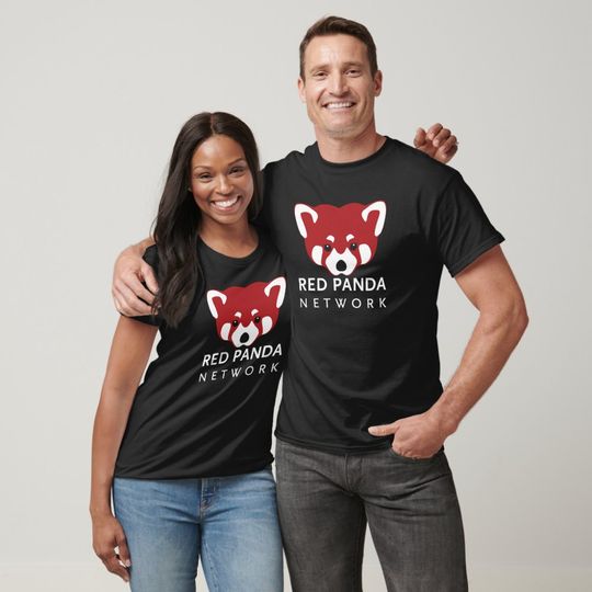 Discover Red Panda Network Black T-Shirt