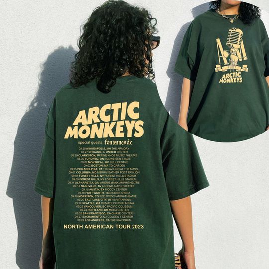 Discover Vintage Arctic Monkeys Band T-Shirt, 2023 North America Tour