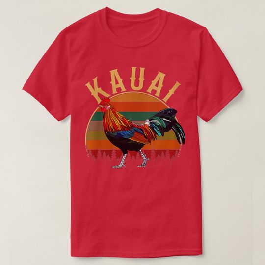Discover Womens kauai chicken rooster hawaii VNeck  T-Shirt