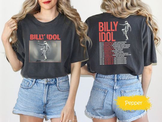 Discover Color Billy Idol 2023 Live Tour Shirt