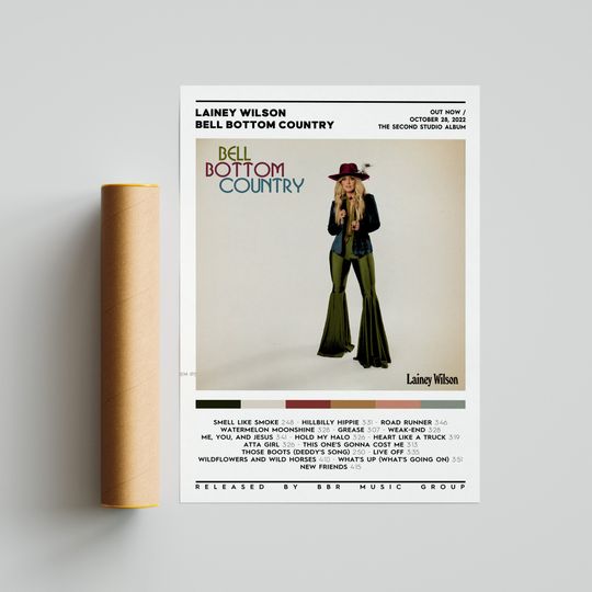 Discover Lainey Wilson - Bell Bottom Country Album Poster
