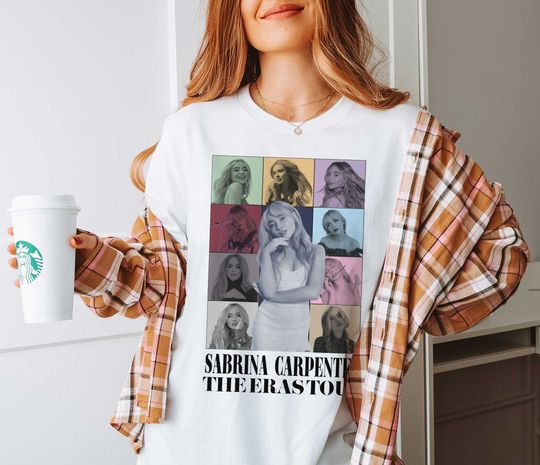 Discover Sabrina Carpenter Vintage The Eras Tours style inspired T-shirt