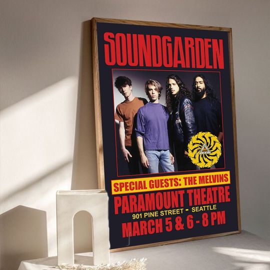 Discover Soundgarden Replica 1992 Concert Poster