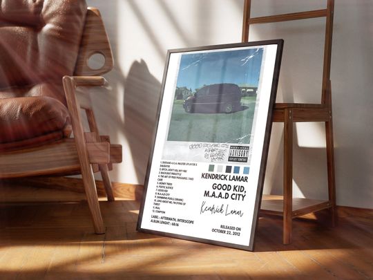 Discover Kendrick Lamar - Good Kid, M.A.A.D City - Album Art Poster