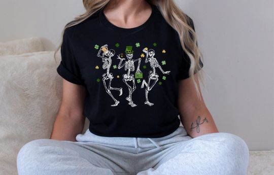 Discover Dancing Skeleton St. Patrick's Day Shirt