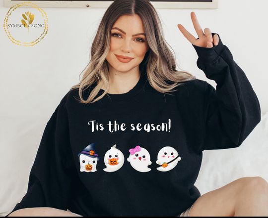 Discover Cute Ghost Halloween Sweatshirt
