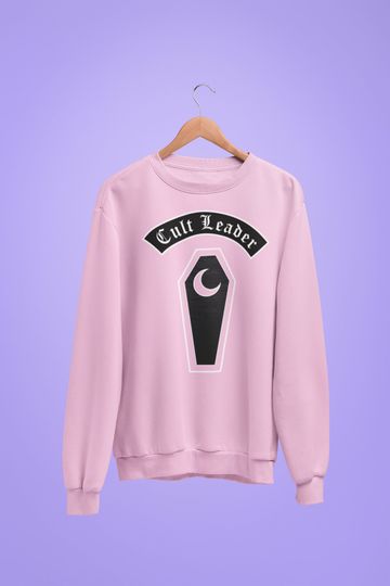 Discover Kawaii Goth Cult Leader Sweater - Pastel Grunge Clothing, Gothic Coffin, Halloween, Nu Goth, Plus Size, Unisex Hardcore Grunge Sweatshirt
