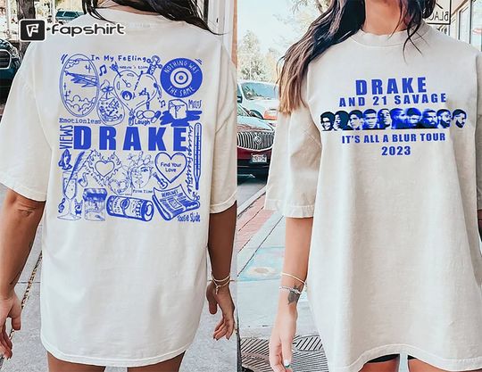 Discover Vintage Drake 21 Savage Rap Shirt 2 Sides Shirt