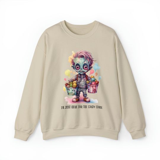 Discover Halloween Sweatshirt, Halloween Crewneck, I'm Here For The Candy Corn Crewneck Sweatshirt,