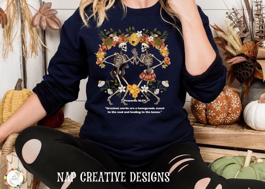 Discover Skeleton Lover Christian Autumn Sweatshirt